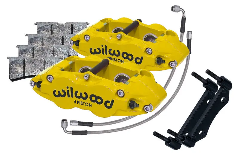 Wilwood 84-89 Porsche 911 Front Superlite Caliper Kit 3.5in MT Yellow