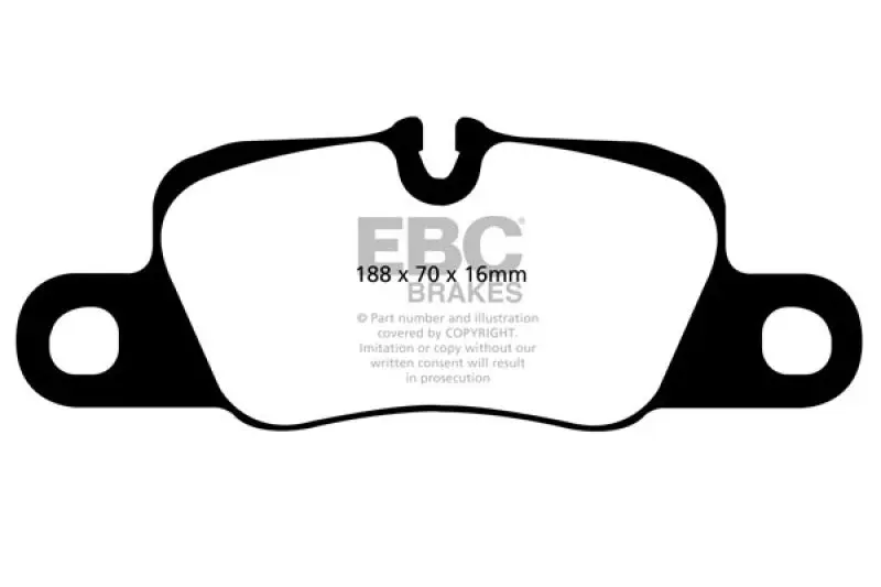 EBC 12-15 Porsche 911 991 3.8 Carrera S Redstuff Rear Brake Pads Cast Iron Rotor