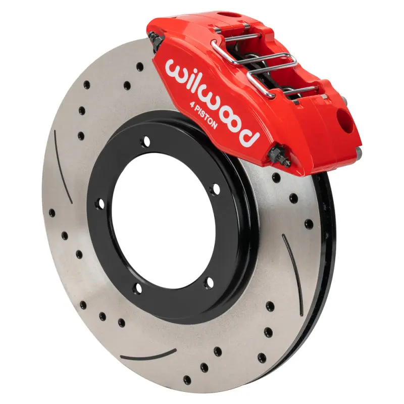 Wilwood Powerlite Brake Kit 69-74 Porsche 911 Front 3in MT Drilled & Slotted Red