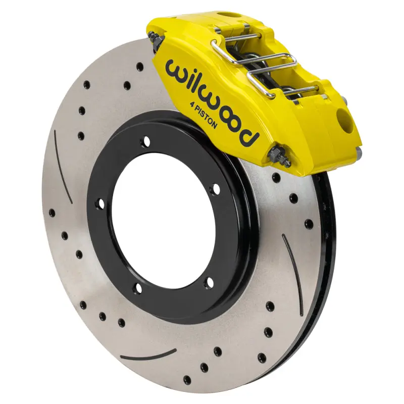 Wilwood Powerlite Brake Kit 69-74 Porsche 911 Front 3in MT Drilled & Slotted Yellow