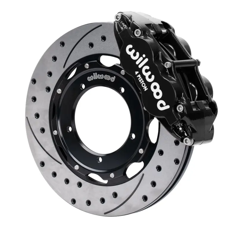 Wilwood Superlite Brake Kit 69-74 Porsche 911 Front 3in MT Drilled & Slotted Face Black