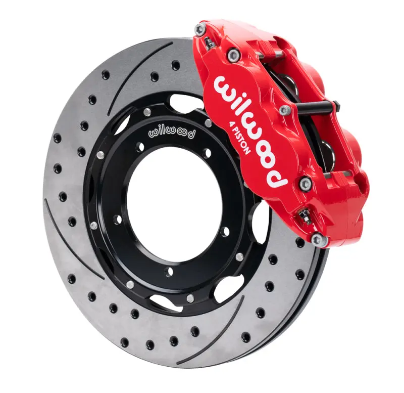 Wilwood Superlite Brake Kit 69-74 Porsche 911 Front 3in MT Drilled & Slotted Face Red