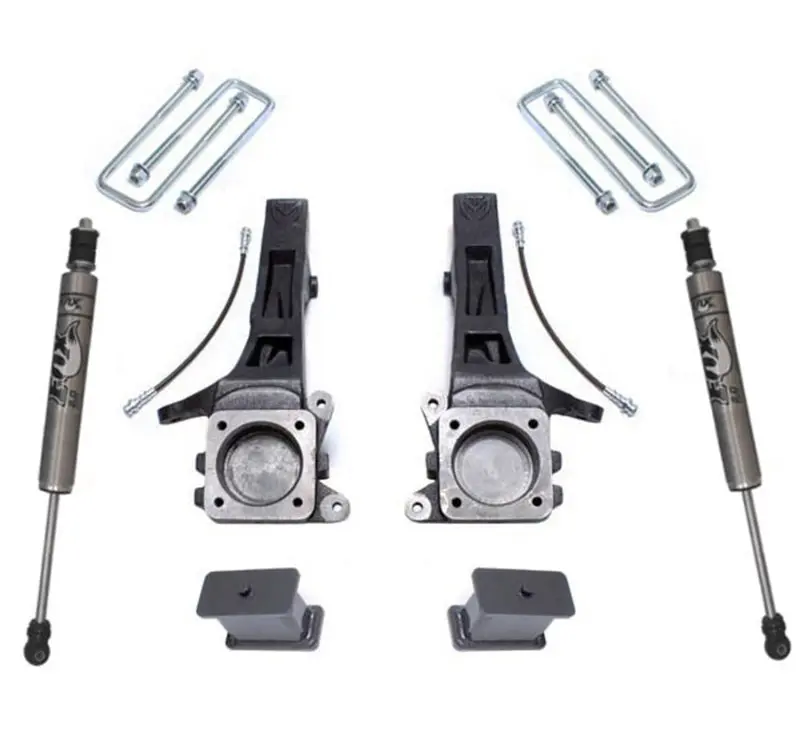 MaxTrac 05-18 Toyota Tacoma 2WD 6 Lug 4in/2in MaxPro Elite Spindle Lift Kit FOX Shocks