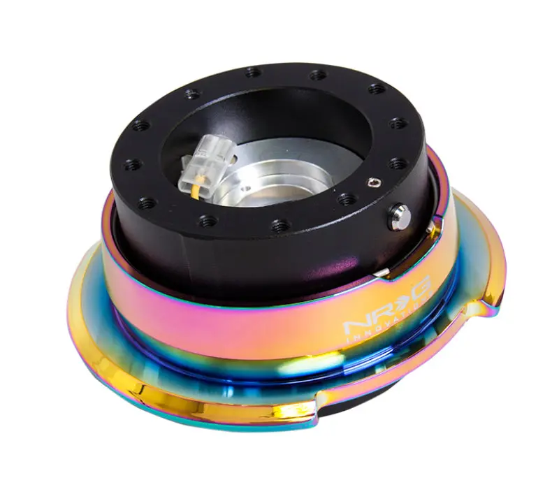 NRG Quick Release Gen 2.8 Black Body Neochrome Ring Custom Steering