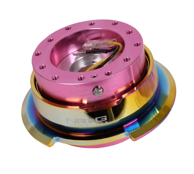 NRG Quick Release Gen 2.8 Pink Body Neochrome Ring Unique Steering