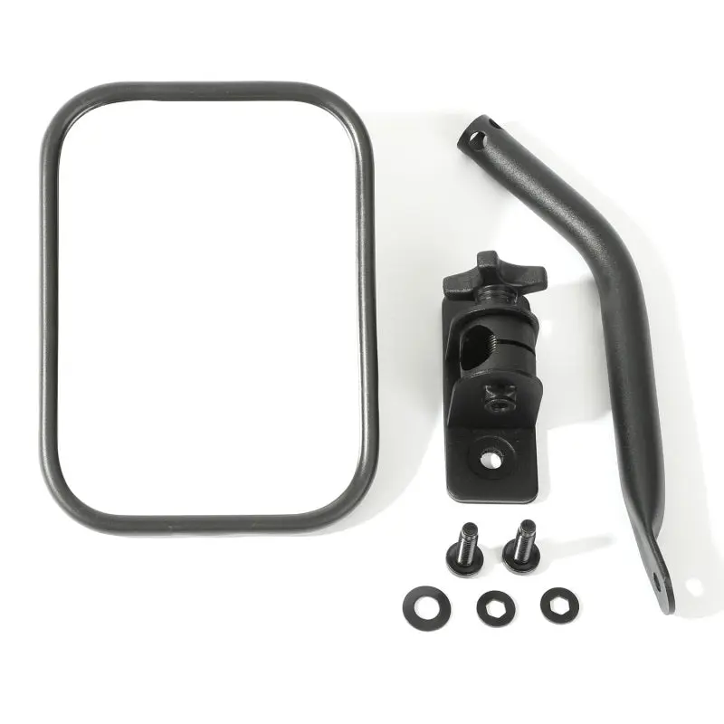 Rugged Ridge 97-18 Jeep Wrangler Textured Black Rectangular Quick Release Mirror