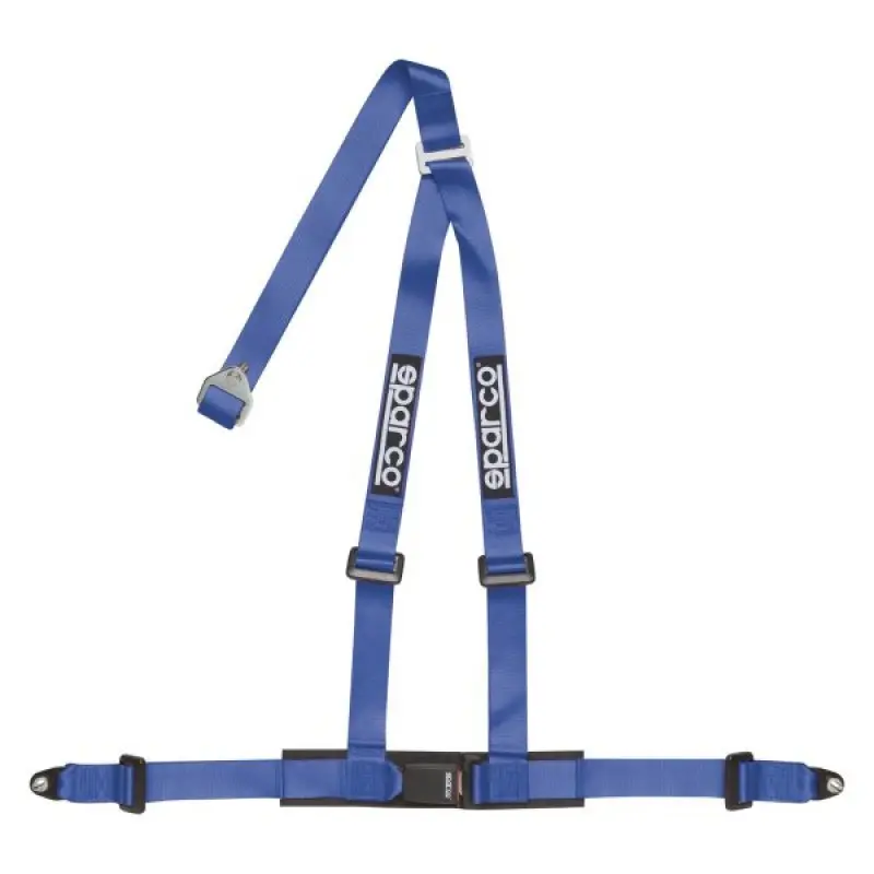 Sparco 2 Inch Blue 3 Point Bolt- Racing Harness Belt