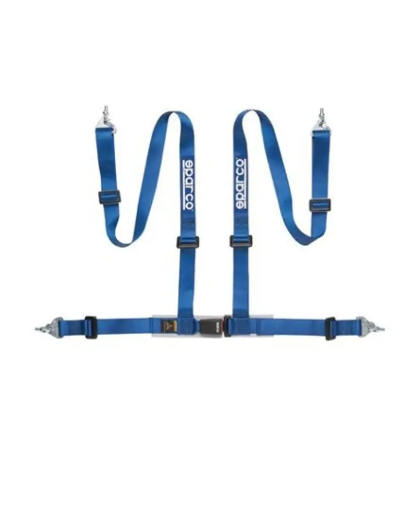 Sparco 2 Inch Blue 4 Point Snap- Racing Harness Belt