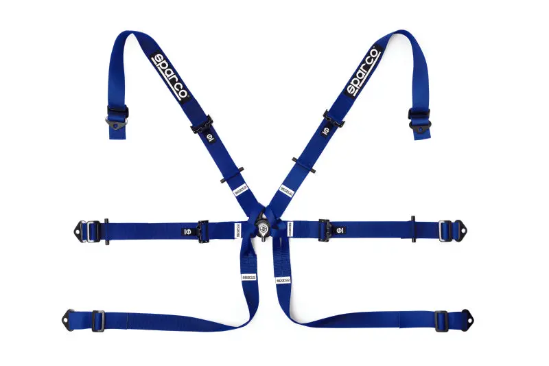 Sparco 6 Point 2 Inch Formula Blue Racing Harness