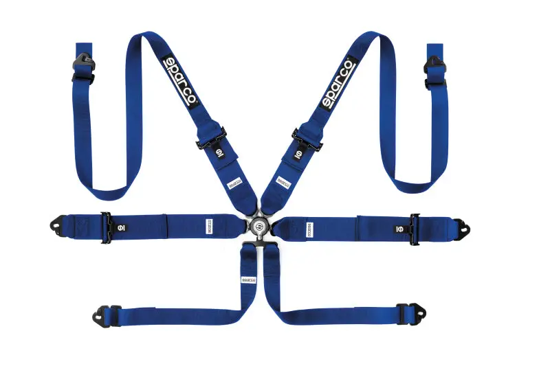 Sparco 6 Point 3 Inch to 2 Inch HANS Compatible Steel Racing Harness