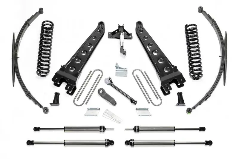 Fabtech 08-16 Ford F250/350 4WD 8in Radius Arm System Coils Rear Leaf Springs and Dual Shocks
