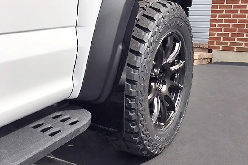 Rally Armor 2017-2020 Ford F-150 Raptor Gen 2 Black UR Mud Flaps Dark Grey Logo
