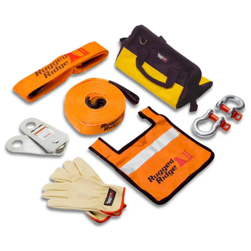 Rugged Ridge XHD Recovery Gear Kit 20000lbs Heavy Duty Off-Road Equipment