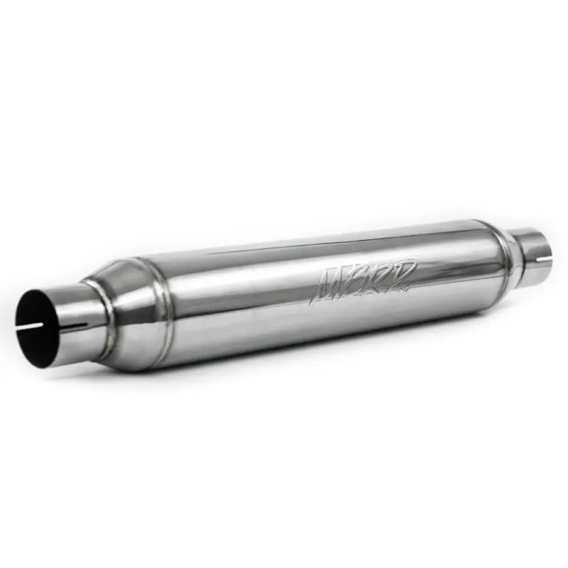 MBRP Universal Resonator 2.5in Inlet Outlet 22in Body 26in Overall T304 Stainless Steel