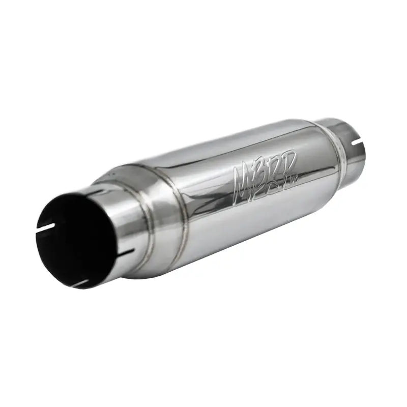 MBRP Universal Resonator 3in Inlet Outlet 16in Body 20in Overall T304 Stainless Steel