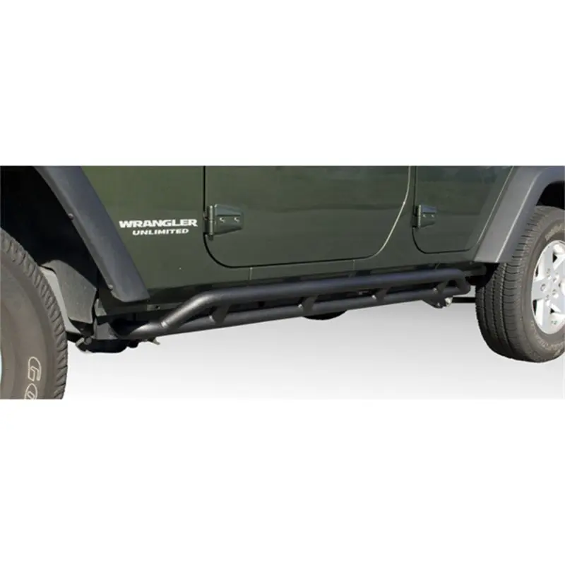 Rugged Ridge RRC Rocker Guards Black 2007-2018 4-Door Jeep Wrangler
