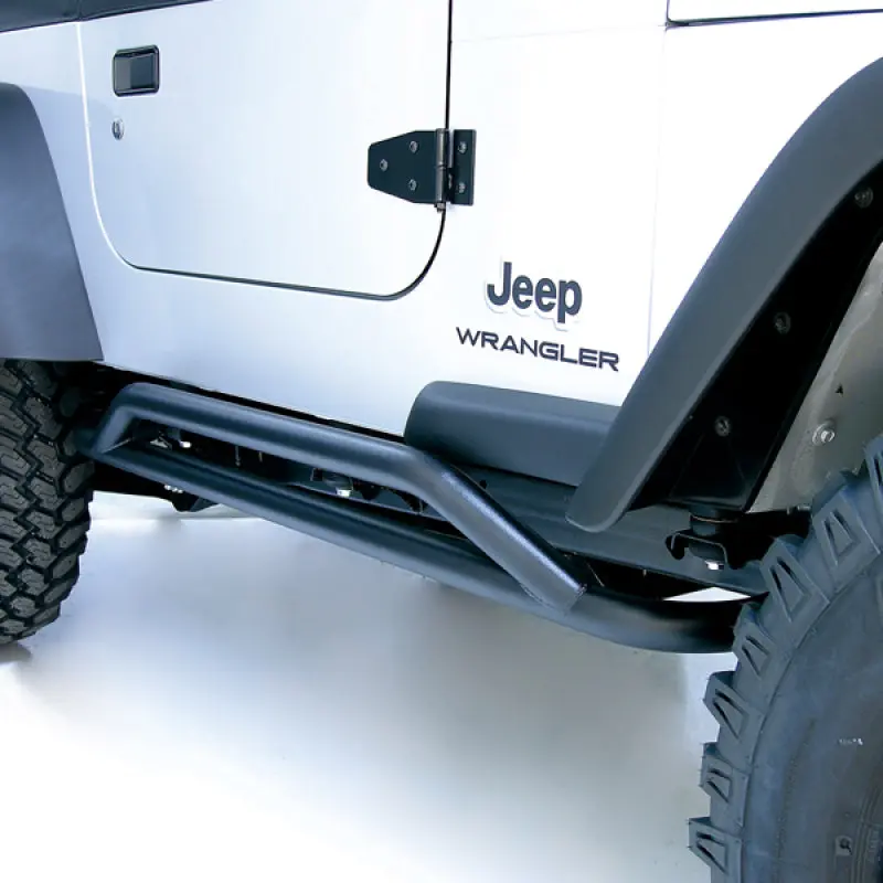 Rugged Ridge RRC Rocker Guards Black 1987-2006 Jeep Wrangler TJ LJ YJ