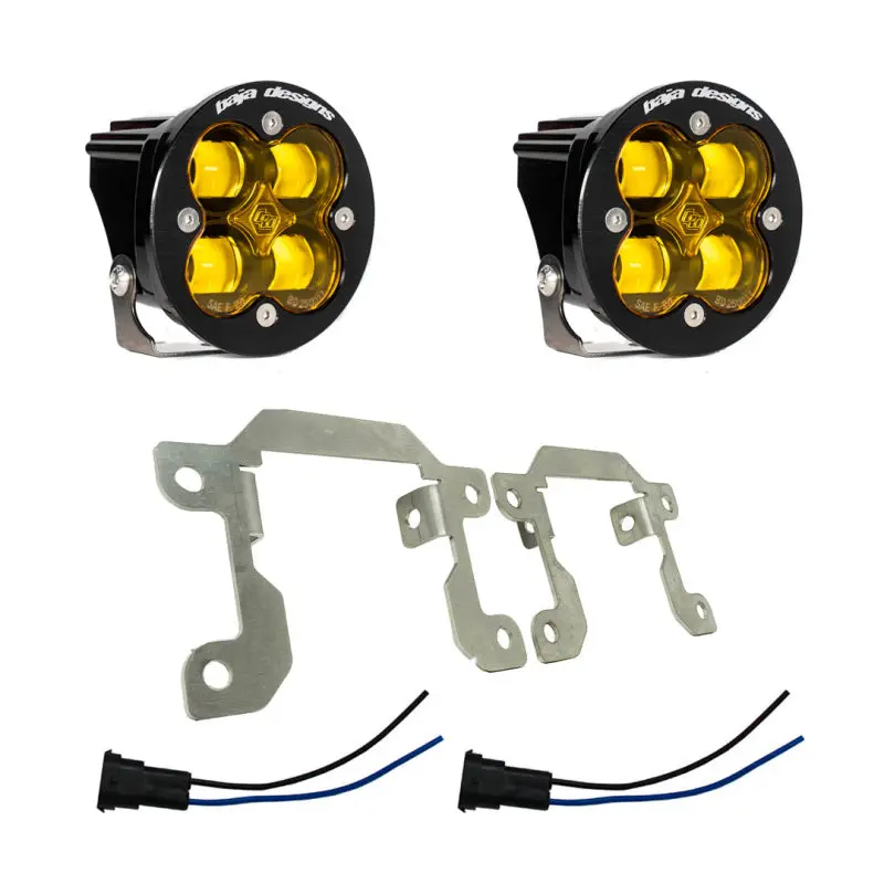 Baja Designs Ford/Subaru SAE Squadron Fog Light Pocket Kit Amber Enhanced Safety