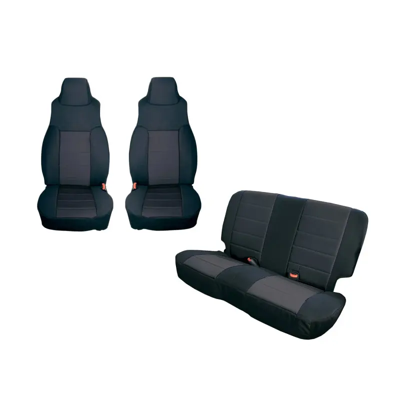 Rugged Ridge Black Seat Cover Kit 2003-2006 Jeep Wrangler TJ