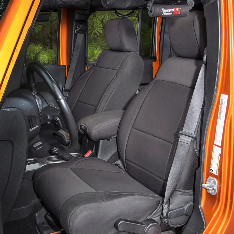 Rugged Ridge Black Seat Cover Kit 2011-2018 Jeep Wrangler JK 2dr