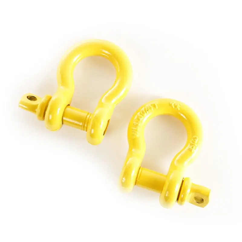 Rugged Ridge Yellow 3/4in D-Rings High Visibility Off-Road Shackles