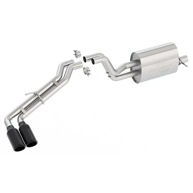 Ford Racing 2019 Ranger 2.3L Ecoboost Side Exit Cat-Back Exhaust Dual Black Chrome Tips