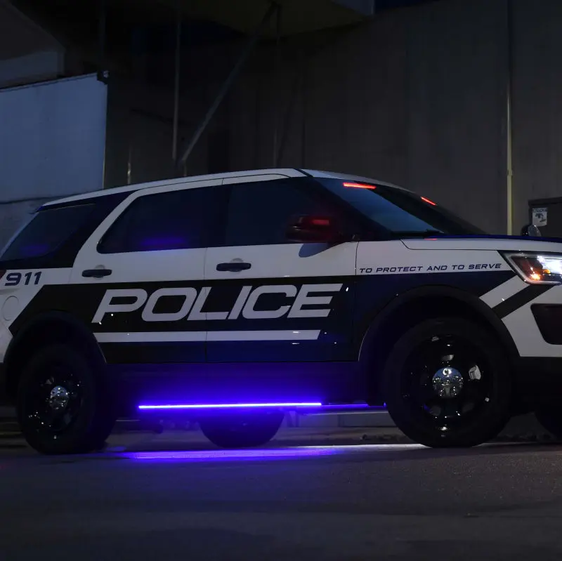 Putco Blade Rocker Kits Sideliners Blue White White Override 2011-2019 Ford Explorer Interceptor
