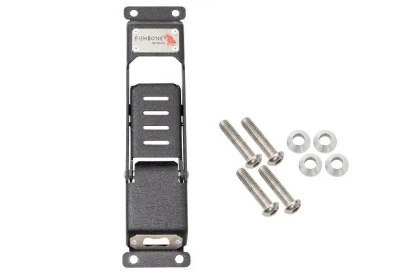 Fishbone Offroad Wrangler JK JL Gladiator Door Mounted Step - Easy Access Black Steel