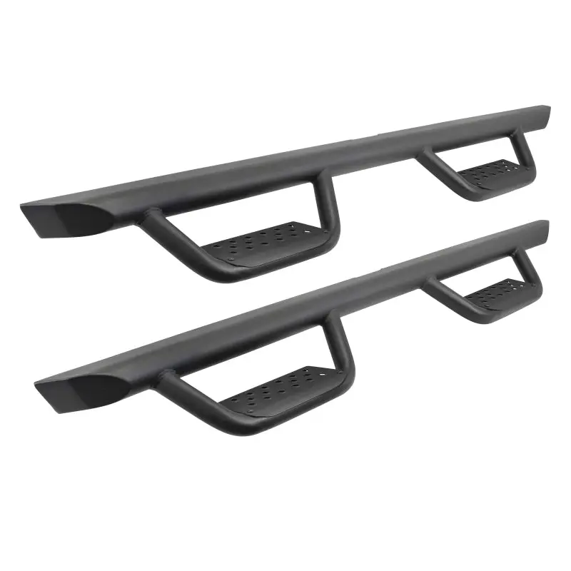 Go Rhino Dominator Xtreme D2 Side Steps 80in Cab Length Textured Black No Drill Mounting Bracket Required