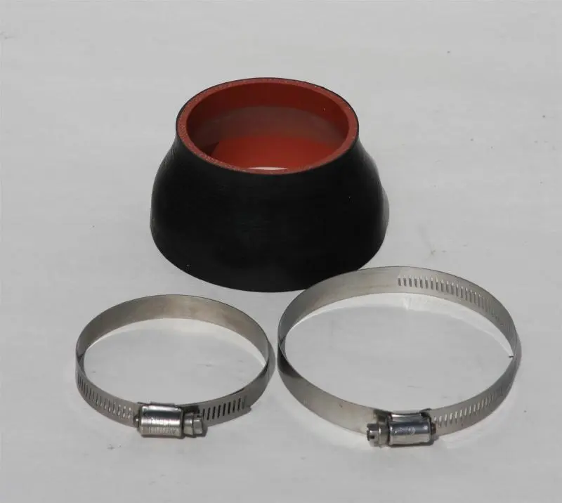 Granatelli 4in-3in Silicone Reducer Sleeve w/Clamps Air Intake Systems Granatelli Motor Sports