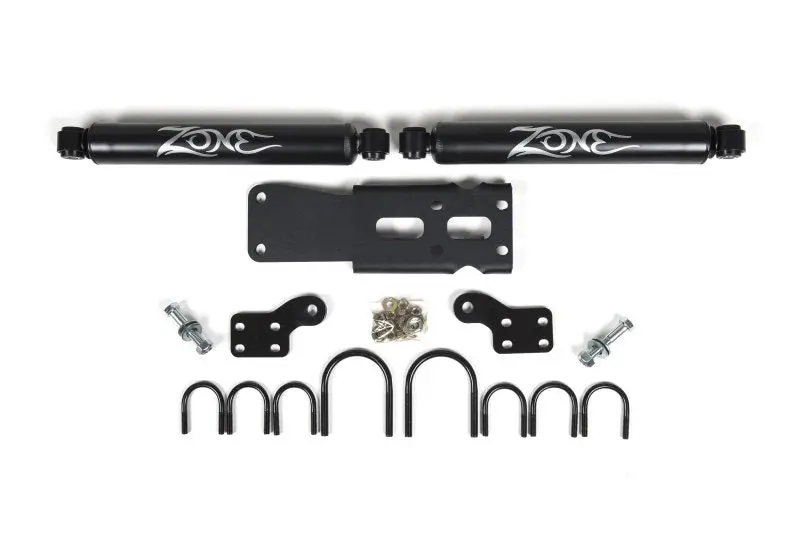 Zone Offroad 07-18 Jeep Wrangler JK Dual Steering Stabilizer Kit Improved Control