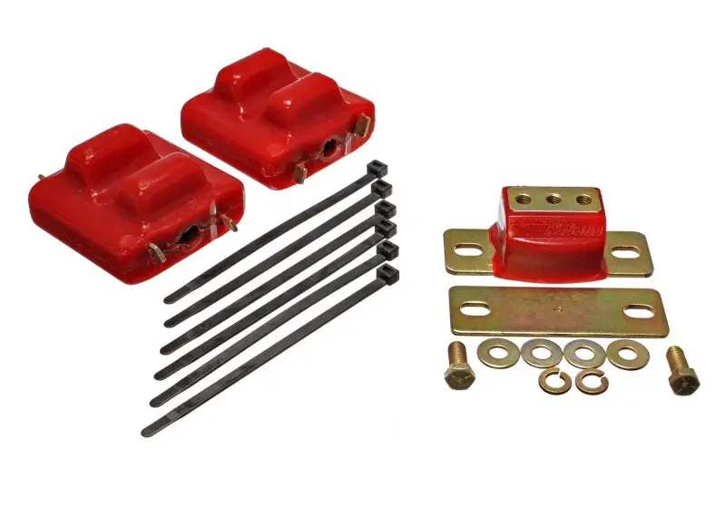 Energy Suspension 87-91 Suburban C10-C30 2WD Red Motor Transmission Mounts Zinc