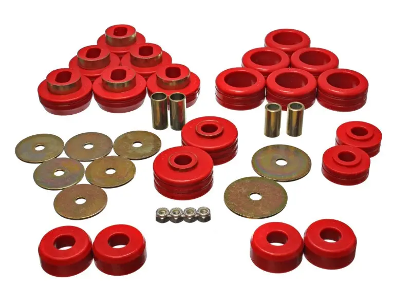 Energy Suspension 92-97 GM Denali XL Blazer Yukon XL 4WD Red Body Mount Set