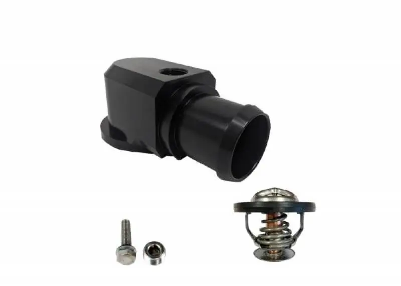 Granatelli 18-19 Jeep Trackhawk Billet Thermostat Housing w/180 Deg Thermostat - Black Granatelli Motor Sports