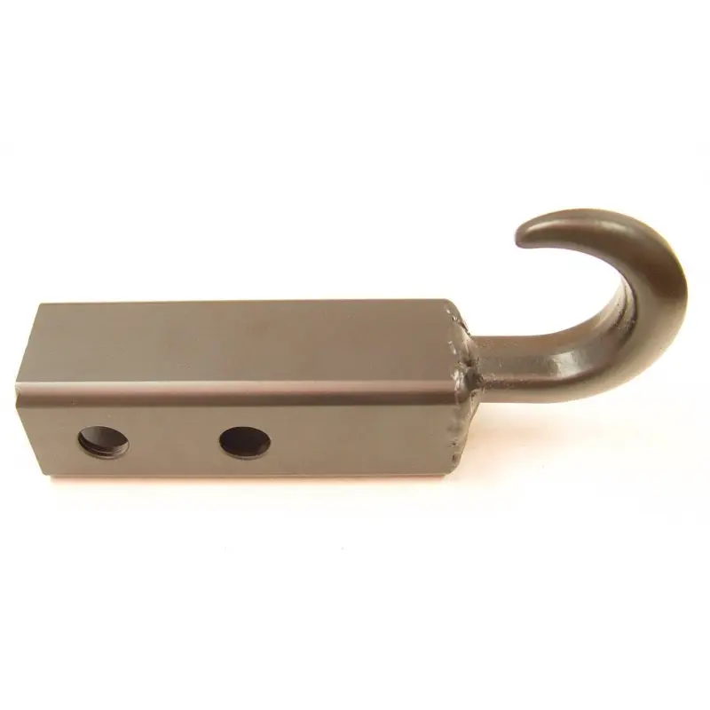 Rugged Ridge 2in Black Tow Hook Receiver - Universal Hitch Mount Recovery