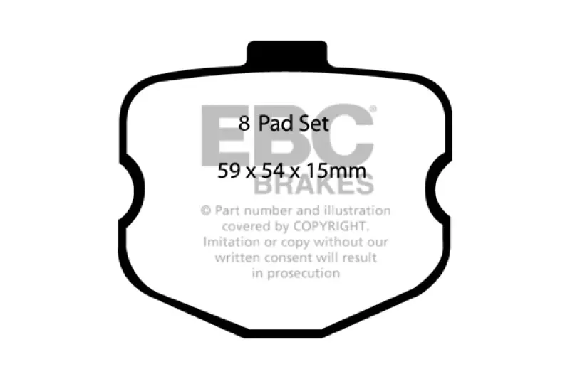 EBC Yellowstuff Front Brake Pads 10-13 Chevrolet Corvette C6 Grand Sport 6.2L Upgrade