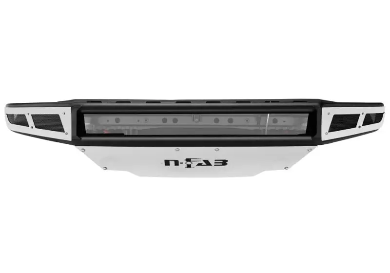 N-Fab M-RDS Front Bumper 2017 Ford F250/F350 Super Duty Textured Black Silver Skid Plate