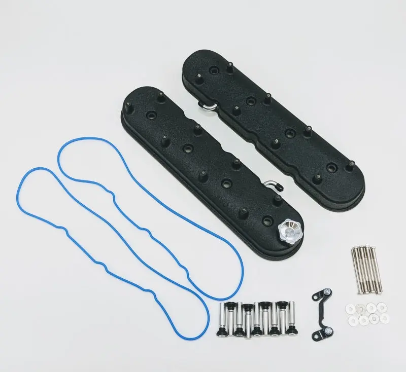 Granatelli 96-22 GM LS Tall Valve Cover Angled Coil Mounts Black Wrinkle Pair Granatelli Motor Sports