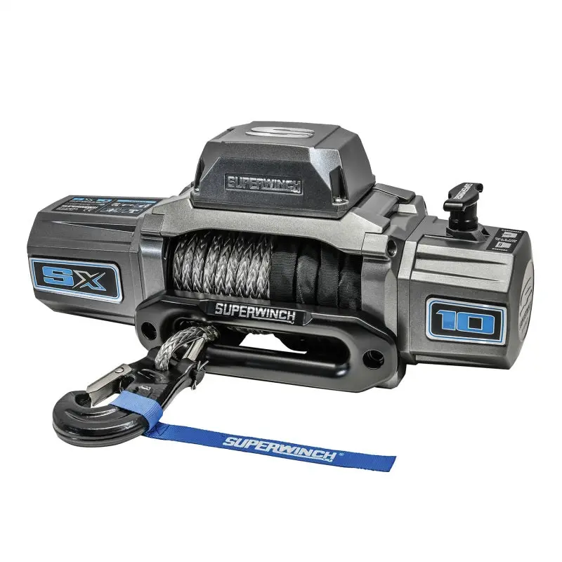 Superwinch SX 10000SR Winch 12V DC 10000 LBS 3/8in x 80ft Synthetic Rope Off-Road Recovery