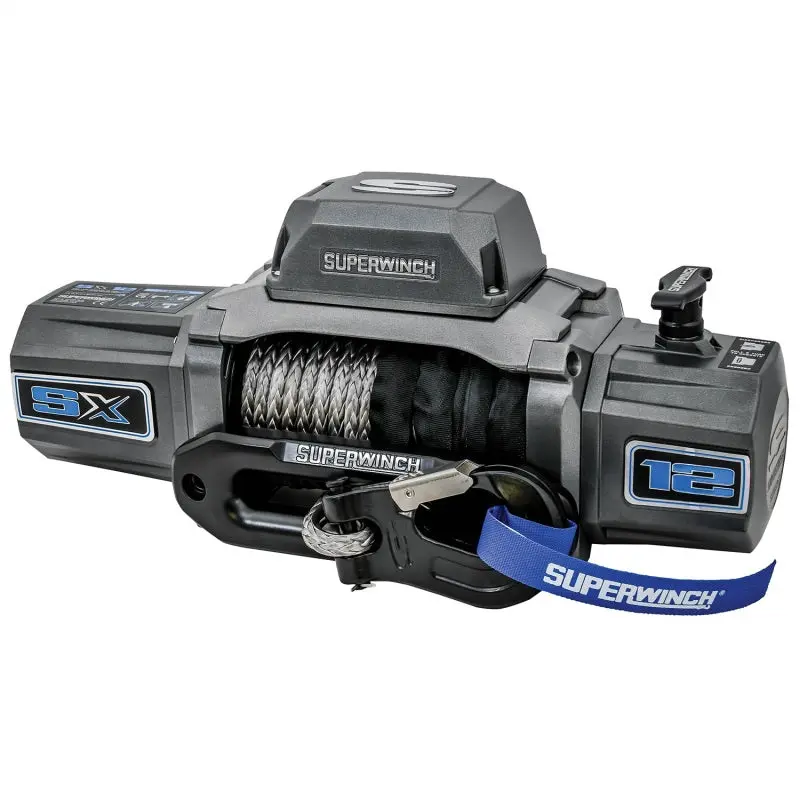 Superwinch SX 12000SR Winch 12V DC 12000 LBS 3/8in x 80ft Synthetic Rope Graphite Off-Road Recovery