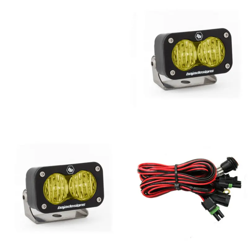 Baja Designs S2 Sport Wide Cornering Pattern Pair LED Work Light Amber