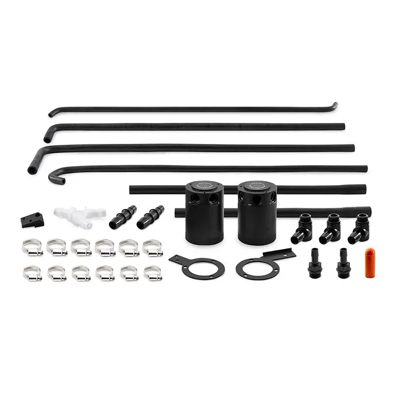 Mishimoto 08-14 Subaru WRX Baffled Oil Catch Can Kit Black Turbocharged Engines