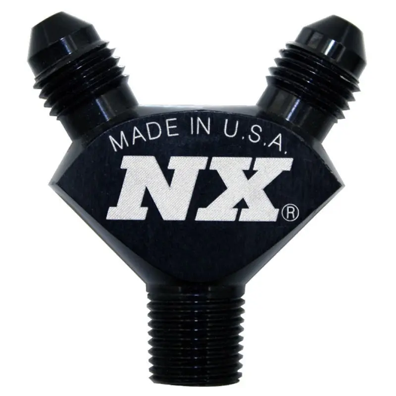 Nitrous Express 1/8NPT x 3AN x 3AN Billet Pure-Flo Y Fitting Black